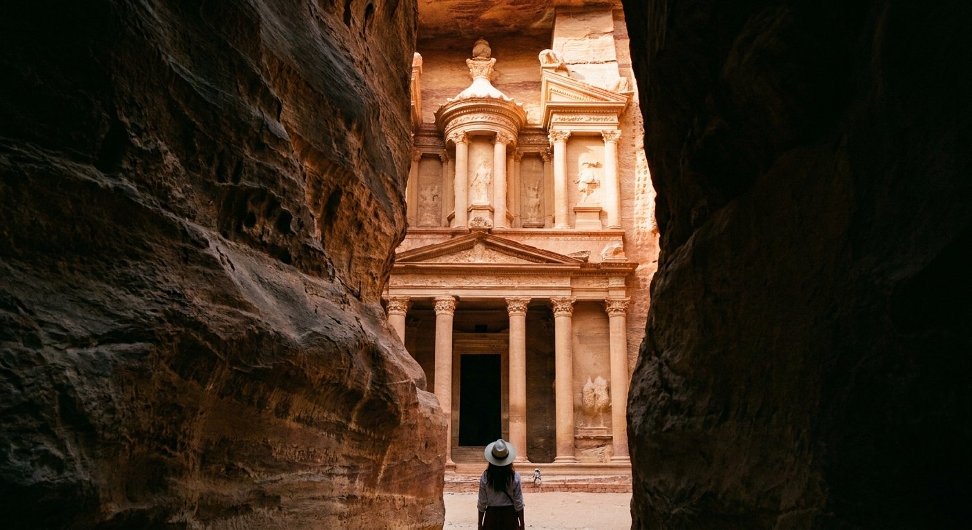 Vista panorámica de Petra Jordania